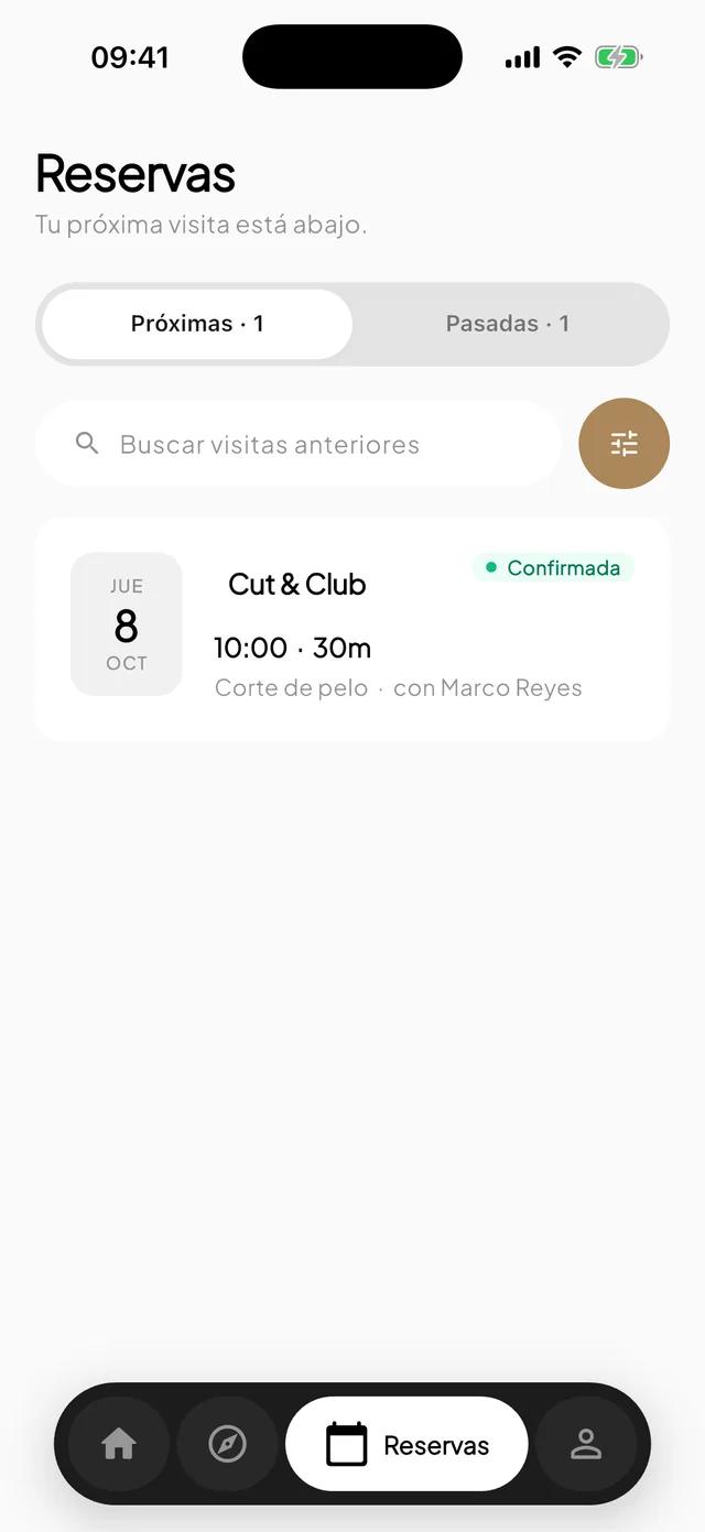 App de Kapper: tus reservas